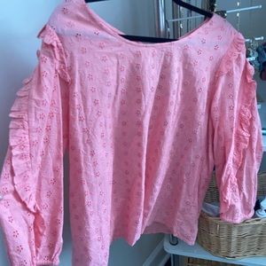 NY&C PINK CHICKEN BLOUSE SIZE LARGE